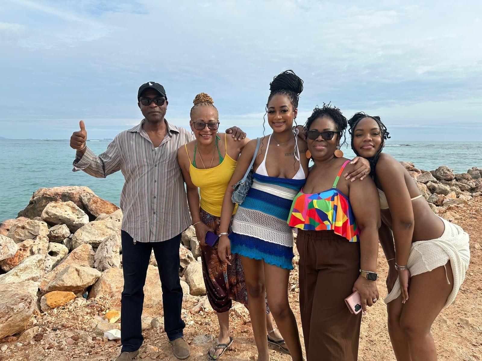Visitors enjoying a day out in Jamaica